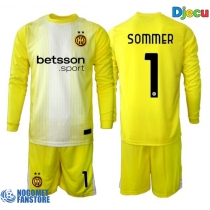 Inter Milan Yann Sommer #1 Golmanski Gostujuci Dres za djecu 2025-26 Dugi Rukav (+ Kratke hlače)